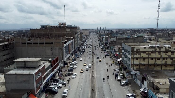 Crowded Kandahar City Roads