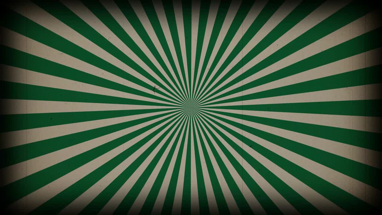 버스트 (sunburst) - 옛날 영화 스트립 효과와 함께 빛나는 해가 뜨는 애니메이션.