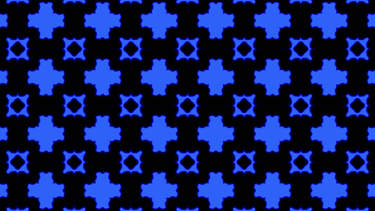 fondo de patrón geometrico sin costuras azul abstracto. rayas abstractas bucle de caleidoscopio. rápido psicodélico colorido kaleidoscopio vj fondo. discoteca fondo de movimiento abstracto. efecto caleidoscope