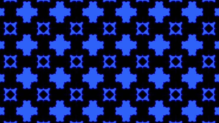 Abstract blue geometric seamless pattern background. Abstract Stripes Kaleidoscope Loop. Fast Psychedelic Colorful Kaleidoscope VJ background. Disco Abstract Motion Background. Kaleidoscope effect