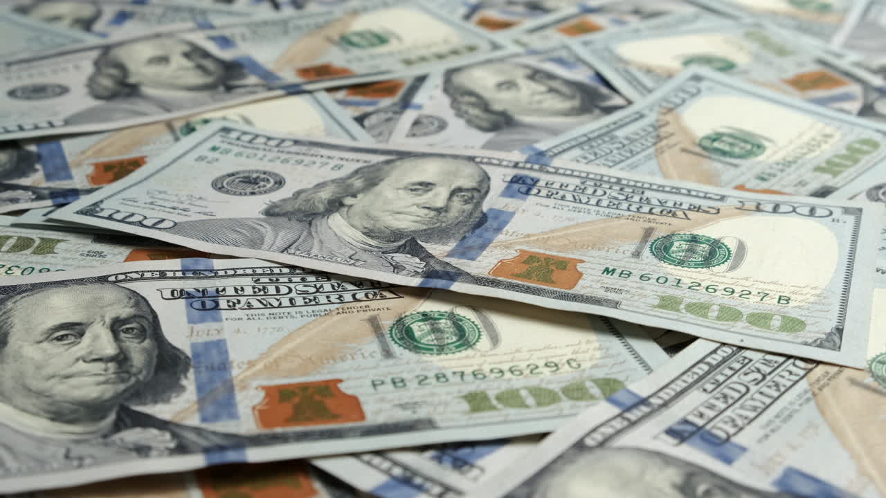 fondo de pantalla de billetes de cien dólares americanos de cerca