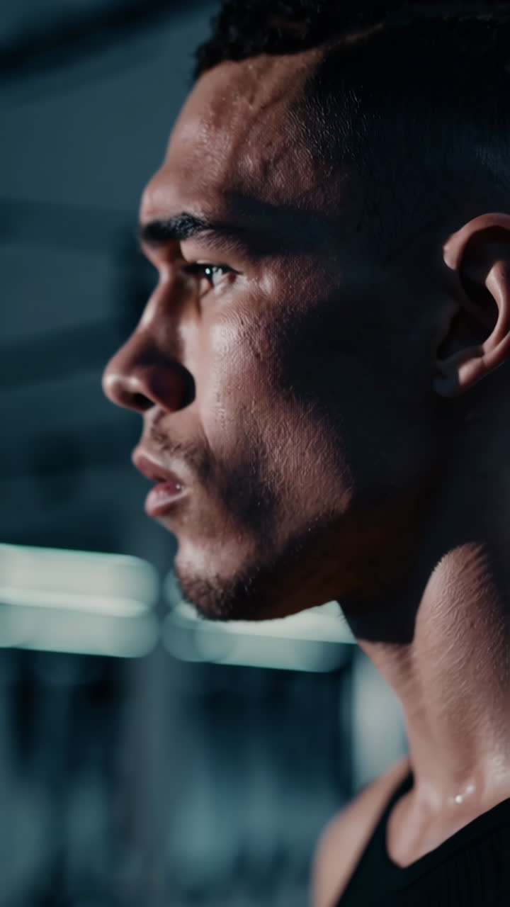 Male Boxer Training in a Gym