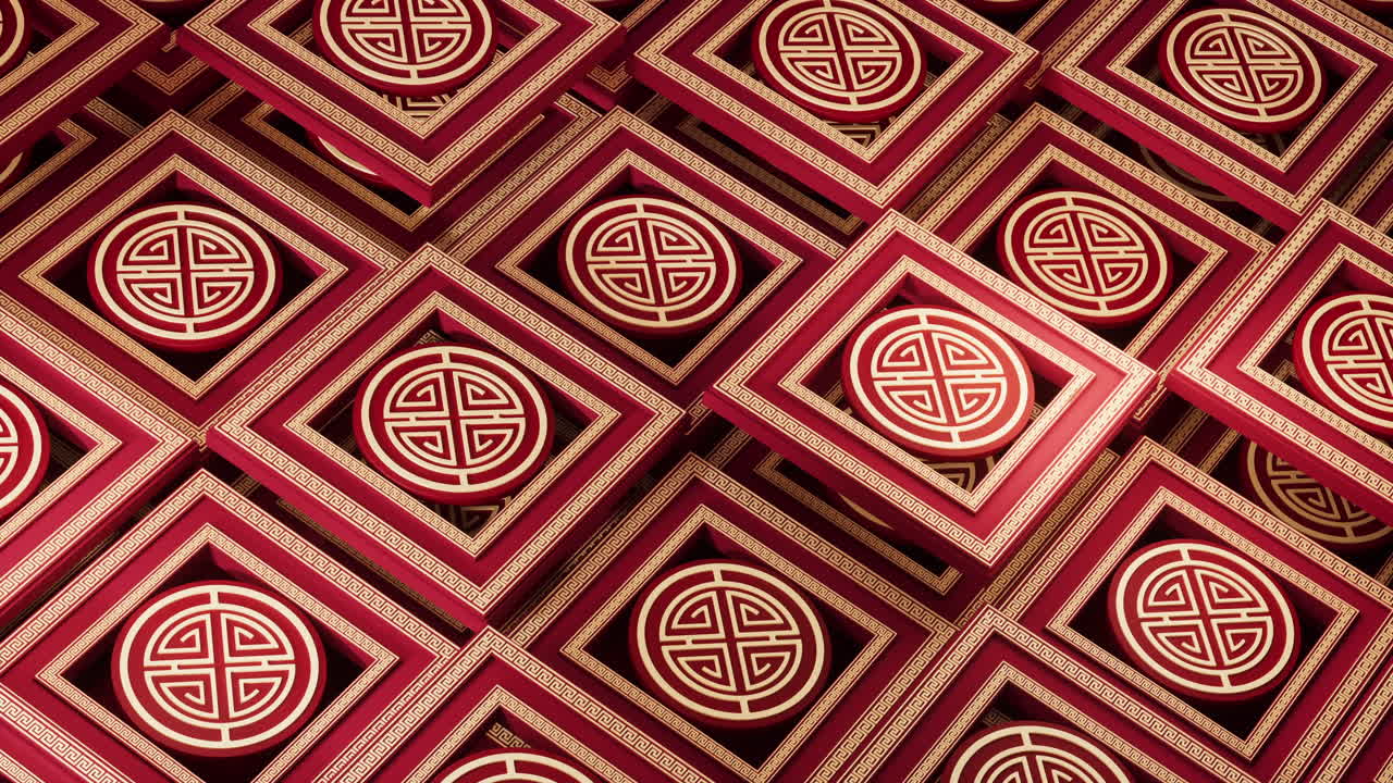 중국 스타일의 배경과 3d 렌더링