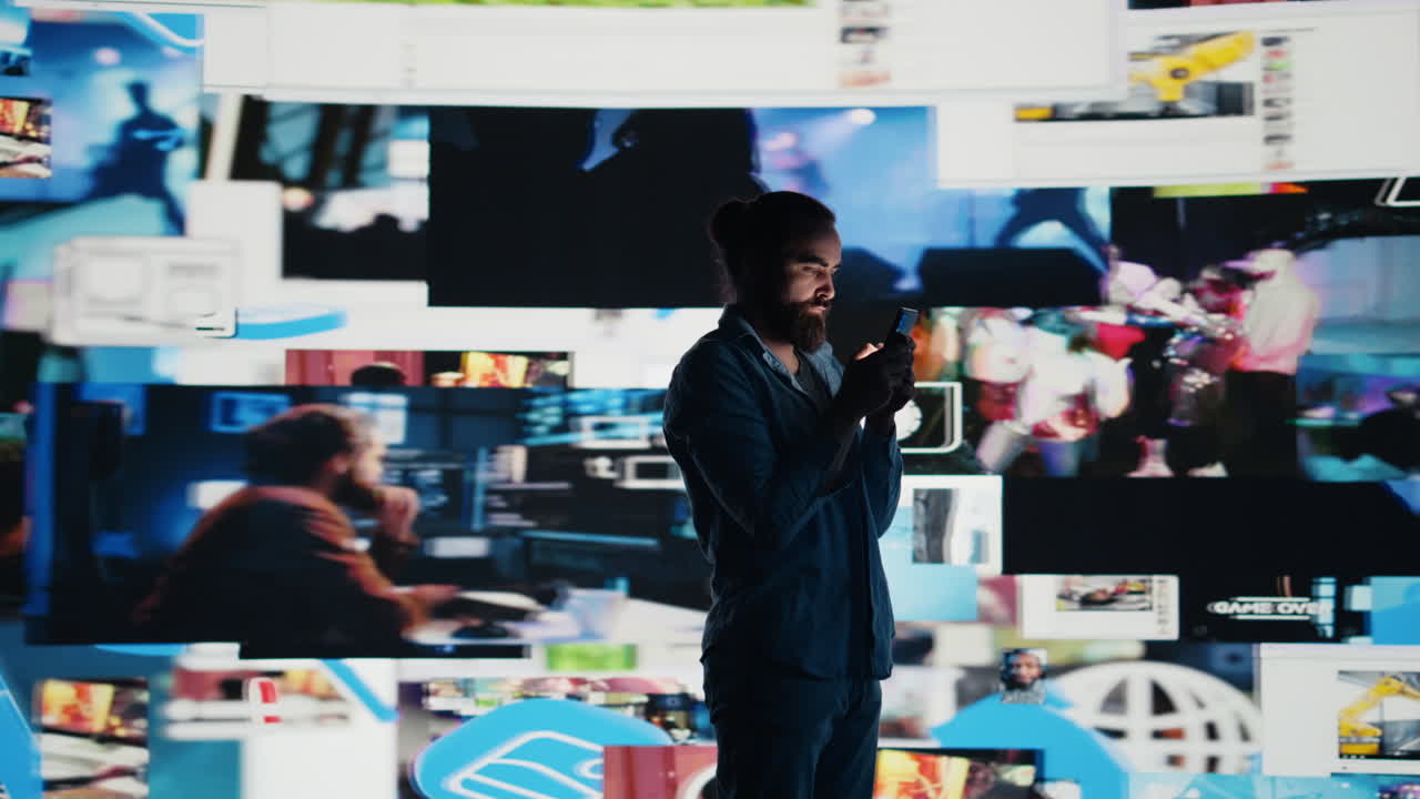 Smartphone user addicted by social media consumption and obsessive doomscrolling