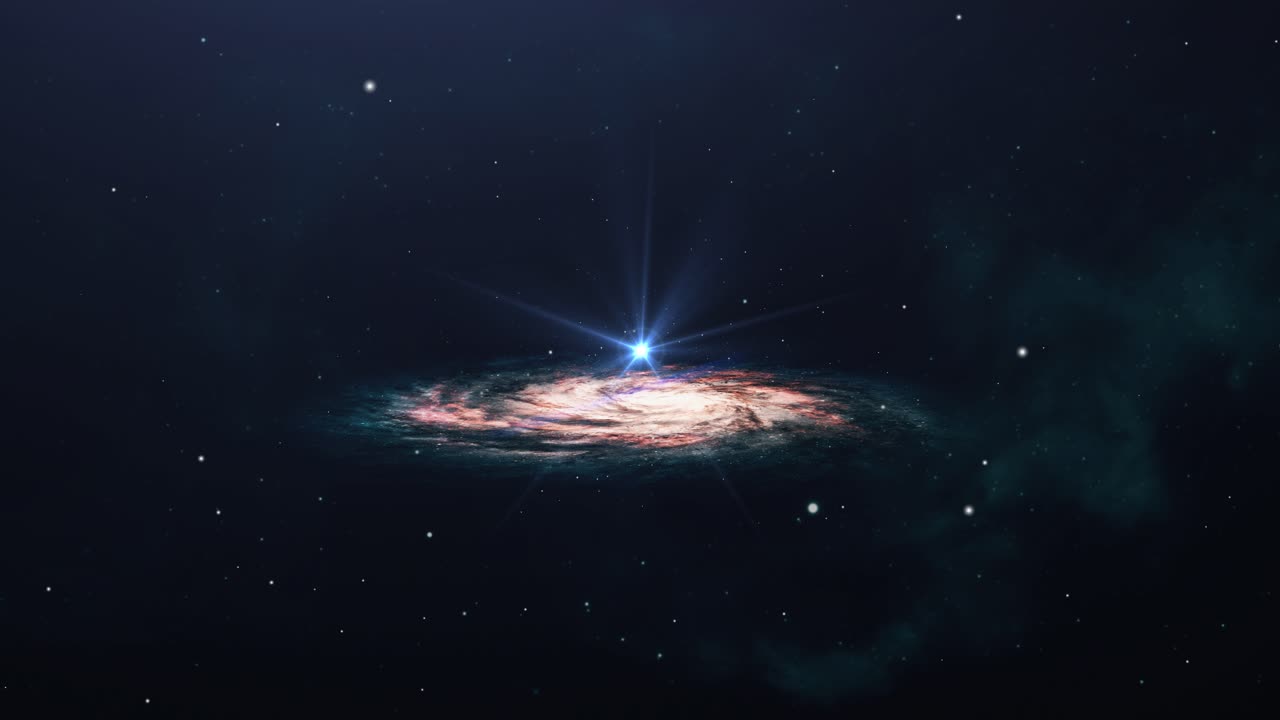 galaxias y estrellas brillantes que giran en el universo