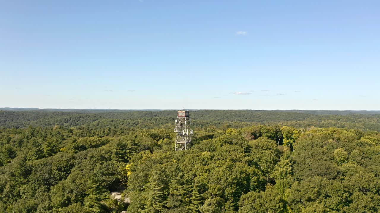 Abandoned fire lookout tower in rural Ontario near Haliburton and Dorset
