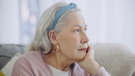 Face,-depression-and-thinking-with-a-senior-woman