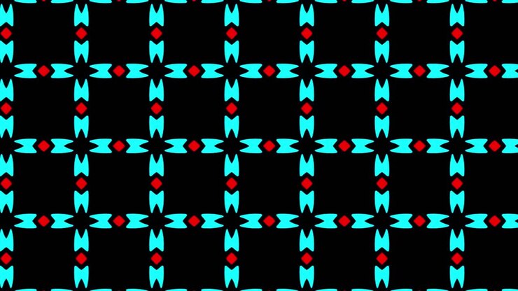 Graphic design of small cubes in green color forming a graphic mesh in panoramic motion