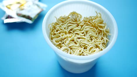 instant noodles in container