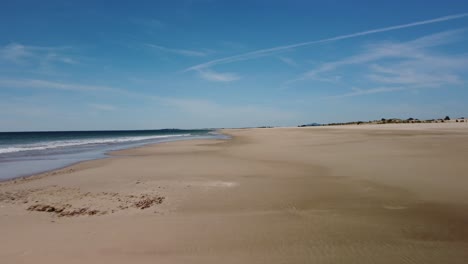 A-4K-Drone-Aerial-View-Of-A-Coastal-Desert-Beautiful-Beach-In-Portugal-Algarve