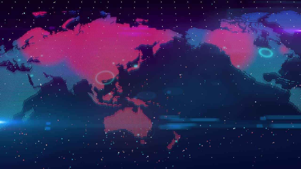 hologram world map corona virus pandemic animation