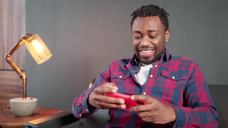 man using smartphone