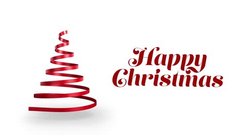 Animation-of-happy-christmas-text-over-christmas-tree