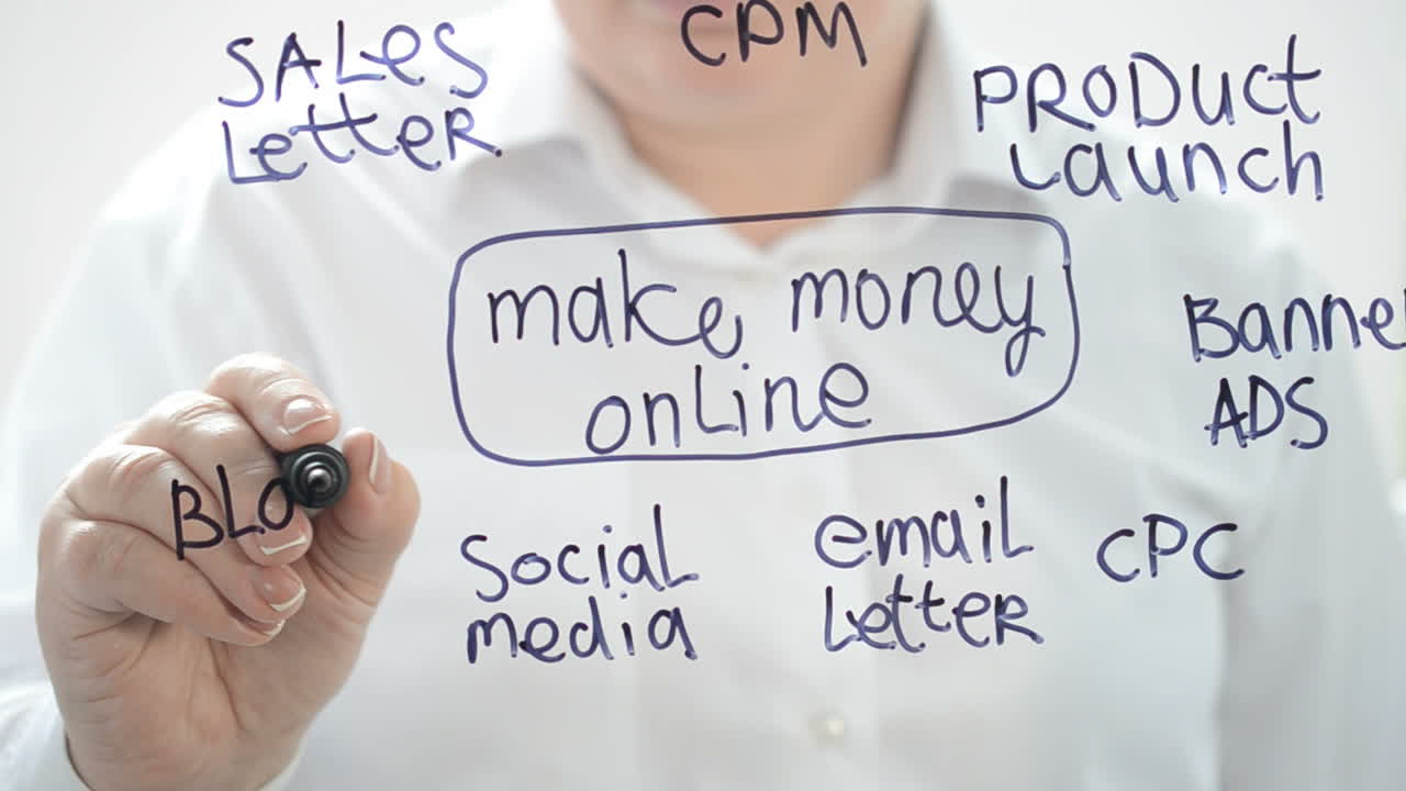 Online Para Kazanma. Marker ile Çizim ve Yazı Yazma