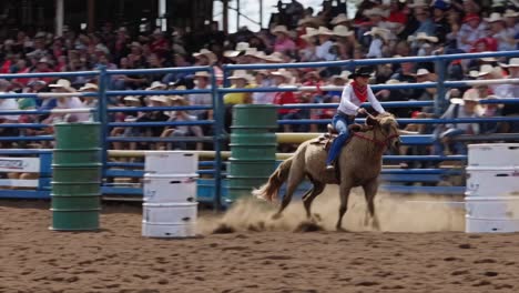 barrel racing at a rodeo