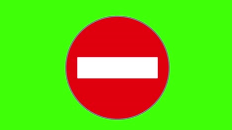 green screen, road signs icon, stop