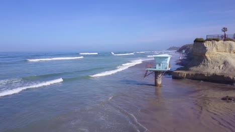 A-beautiful-aerial-above-the-along-the-California-coastline-north-of-San-Diego