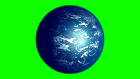 earth s rotation on green background, seamless loop, 3d animation.