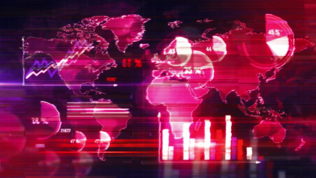 Charts and graphs on digital screen