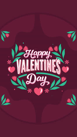 happy valentine's day floral graphic design