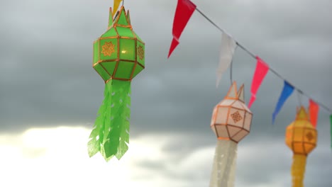 paper lantern on festival in country