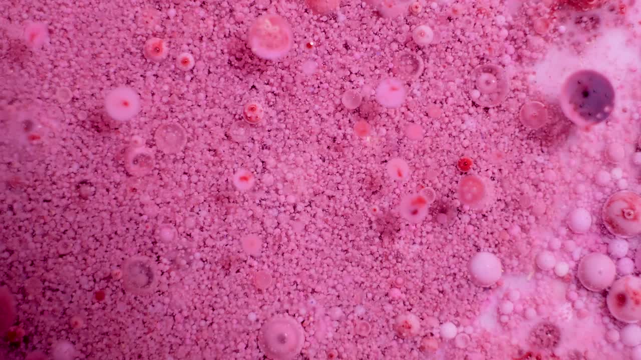 Pink Bubbles and Particles