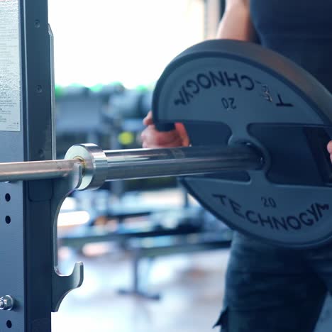 young man working out at gym