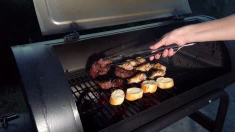 Chicken-wings-and-Hanging-Tender-meat-on-the-grill