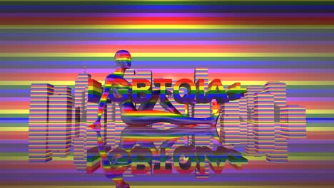 la comunidad lgbtqia+ orgullo gay lgbt mardi gras título gráfico renderizado en 3d