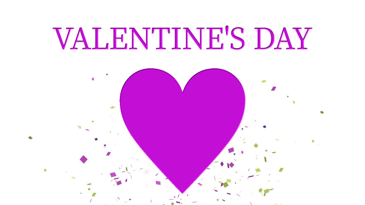 Animazione grafica di testo per messaggio di San Valentino.