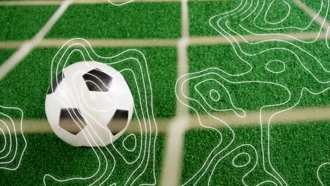 animation of white lines moving over soccer ball