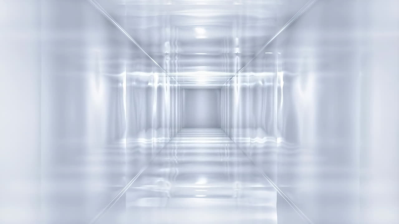 Bright Futuristic White Symmetrical Tunnel