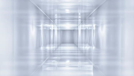 bright futuristic white symmetrical tunnel