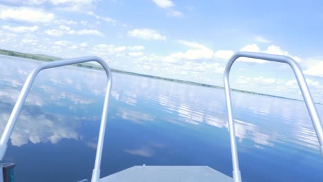 calm lake view from a boat dock