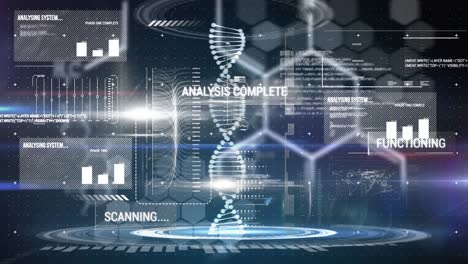 dna strand and medical data