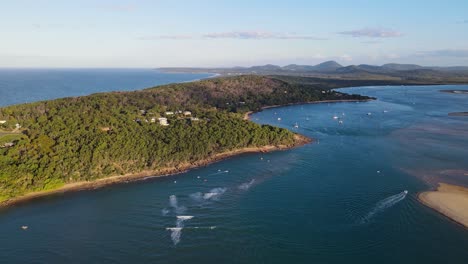 coastal town of 1770 in gladstone region, queensland, australia