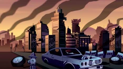 city in ruins