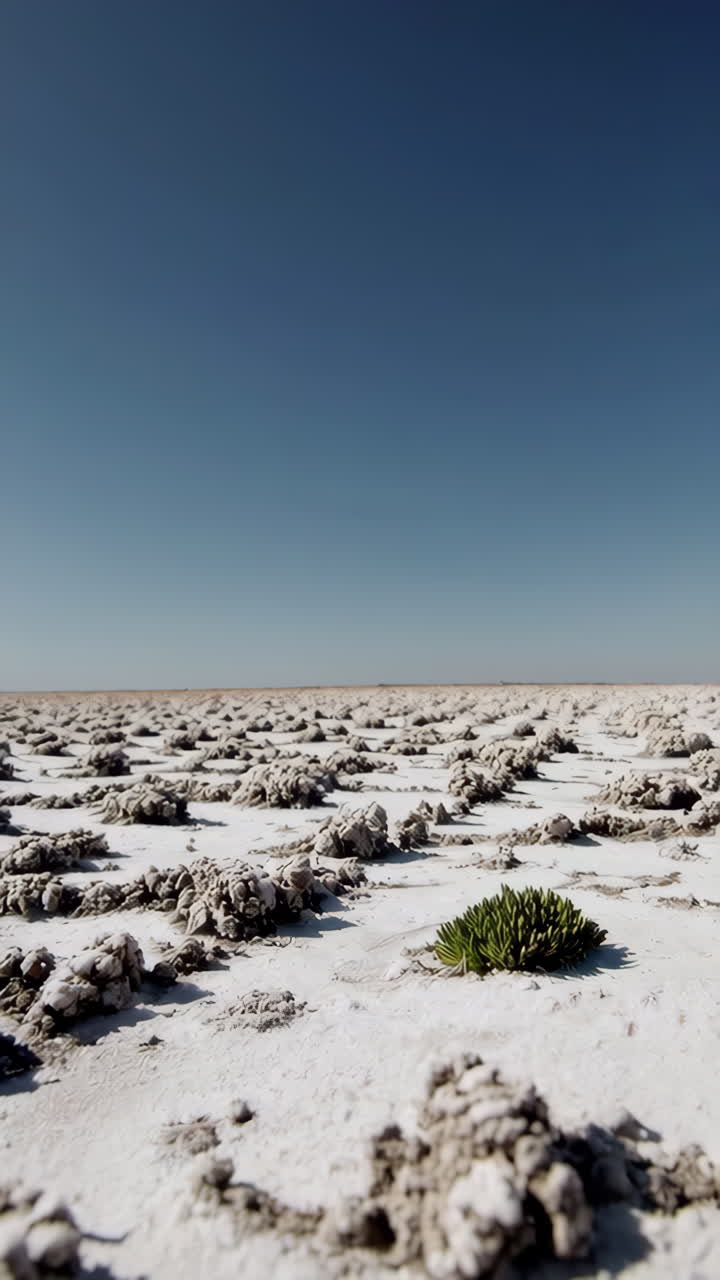 Human hand interacting with fragile desert plant life
