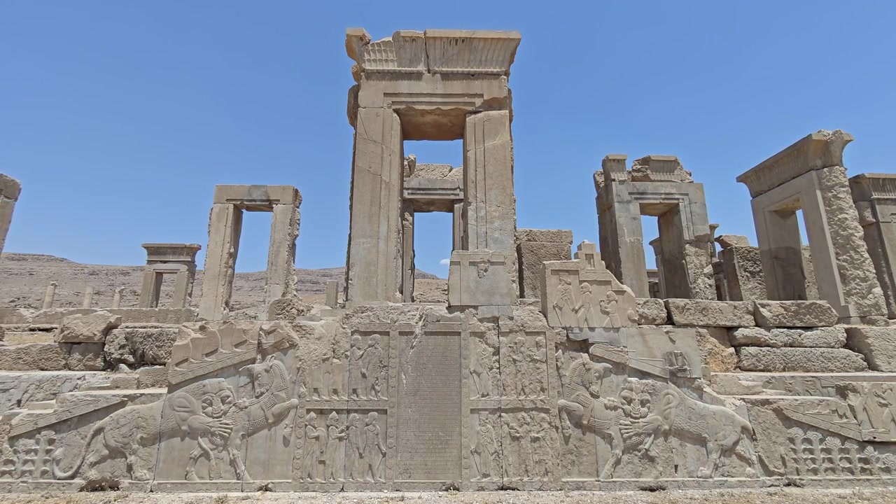 Gamle stenruiner af Persepolis i Iran