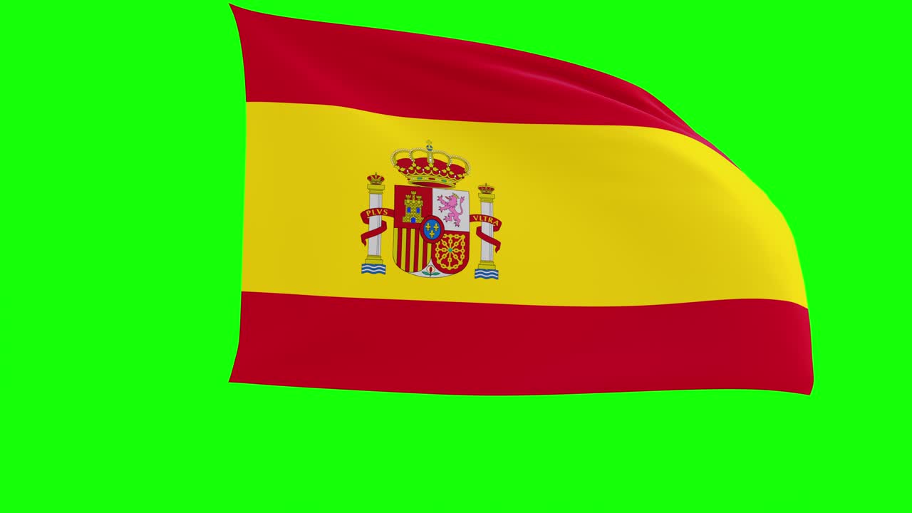 video de la bandera española video de movimiento de bandera en 3d