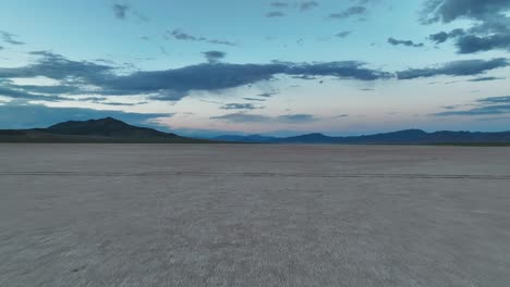 flying over salt flats of dry little salt lake in east‑central iron county, utah, united states