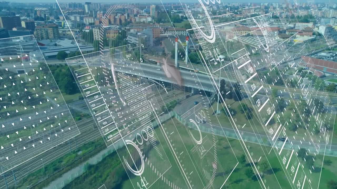 컴퓨터 서버를 통해 데이터 처리의 애니메이션