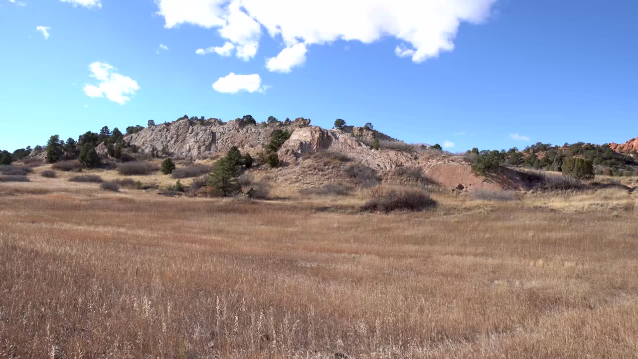 Scenic view of Garden of the Gods in Colorado Springs in Mid November.