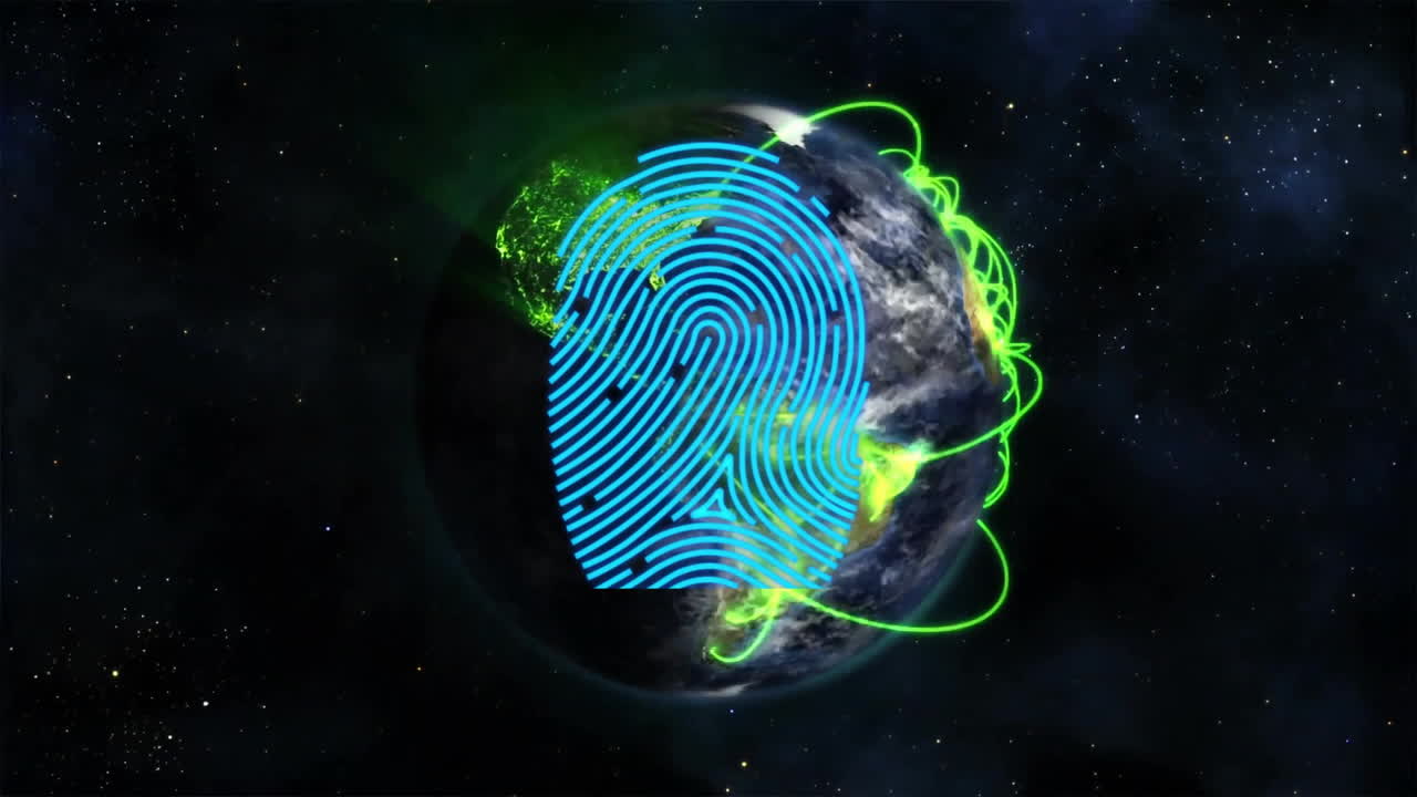 animación de la red de conexiones en todo el mundo