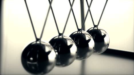 newton's cradle motion graphics seamless looping with sound