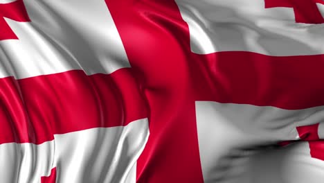 hermosa animación en 3d de la bandera de georgia en modo de bucle