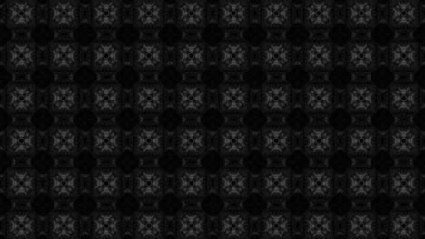 kaleidoscope on black background with changing shapes smoky animation