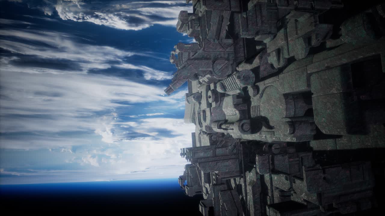 우주와 지구를 볼 수 있는 우주선