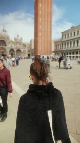 woman in venice, st. mark's square