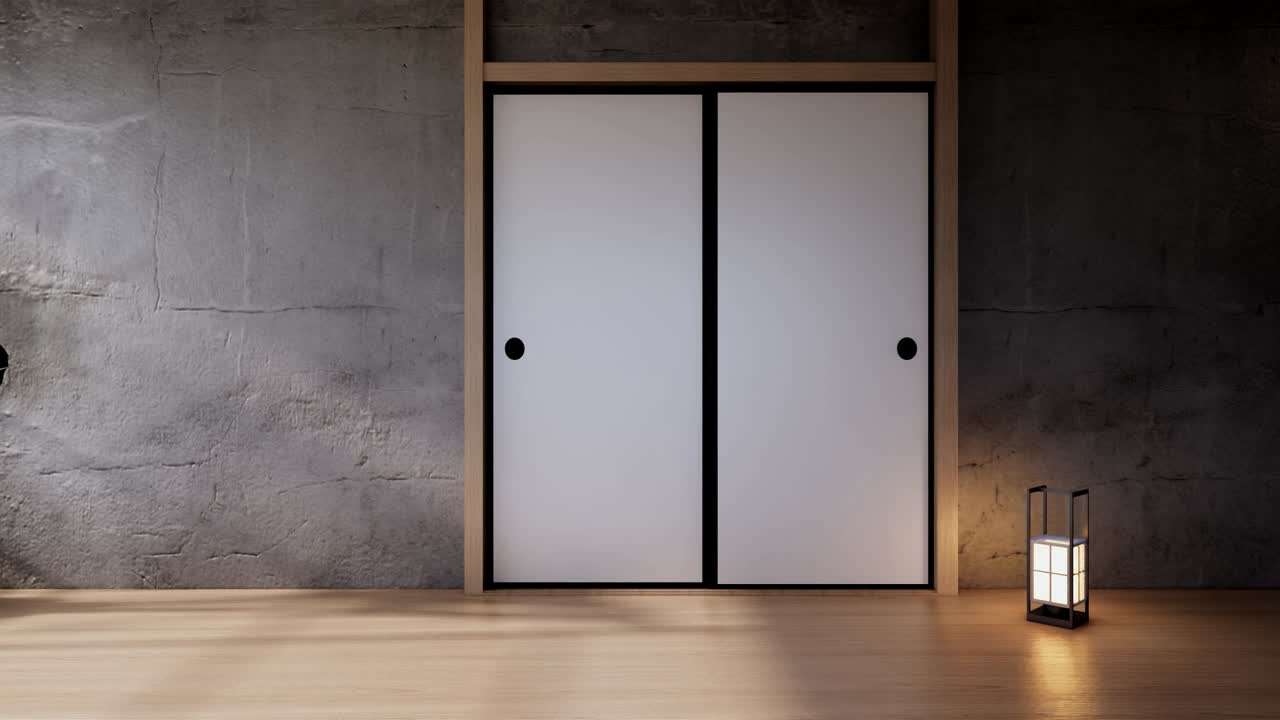 diseño de gabinete de madera en el interior de la habitación blanca estilo moderno.3d renderización